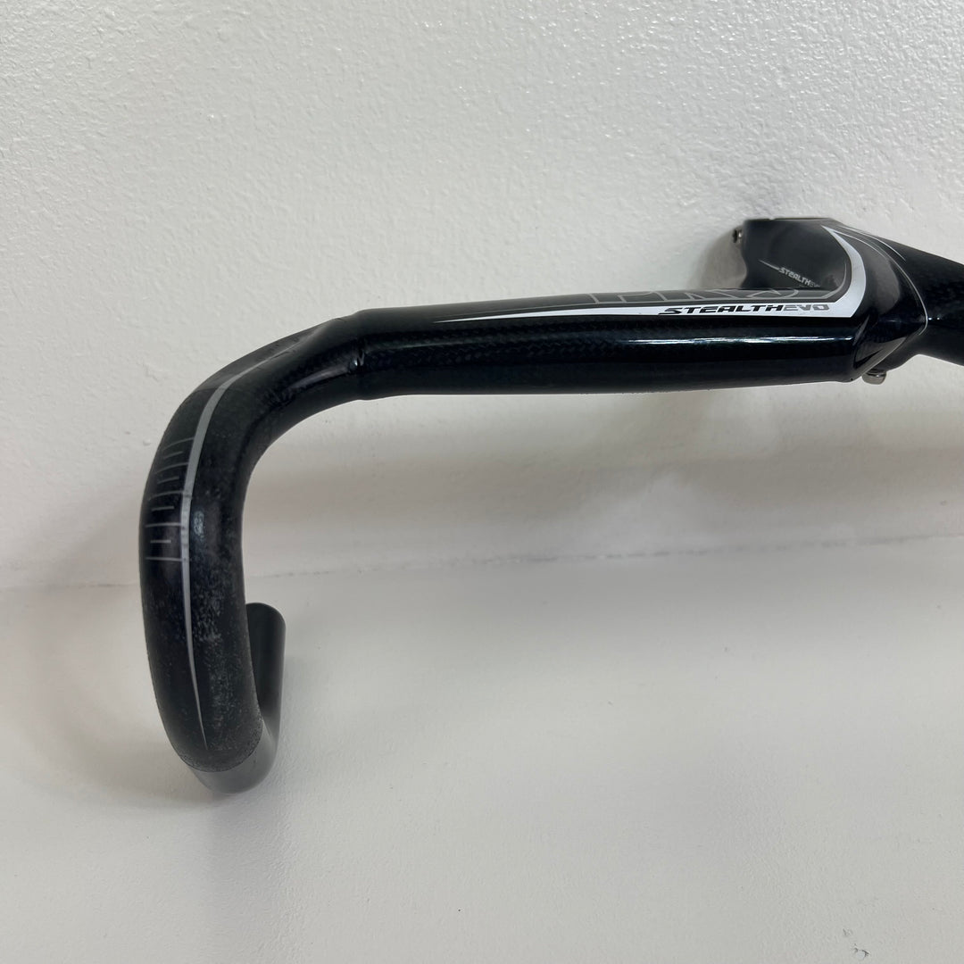 Used Pro Vibe Stealth EVO Carbon Fiber Barstem Handlebar, 112mm, 44cm, 372g