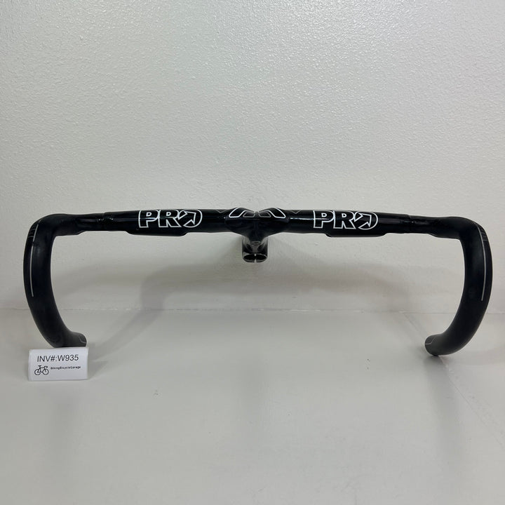 Used Shimano PRO Stealth Evo Carbon Fiber Integrated Handlebar, 112 mm, 42cm, 391g