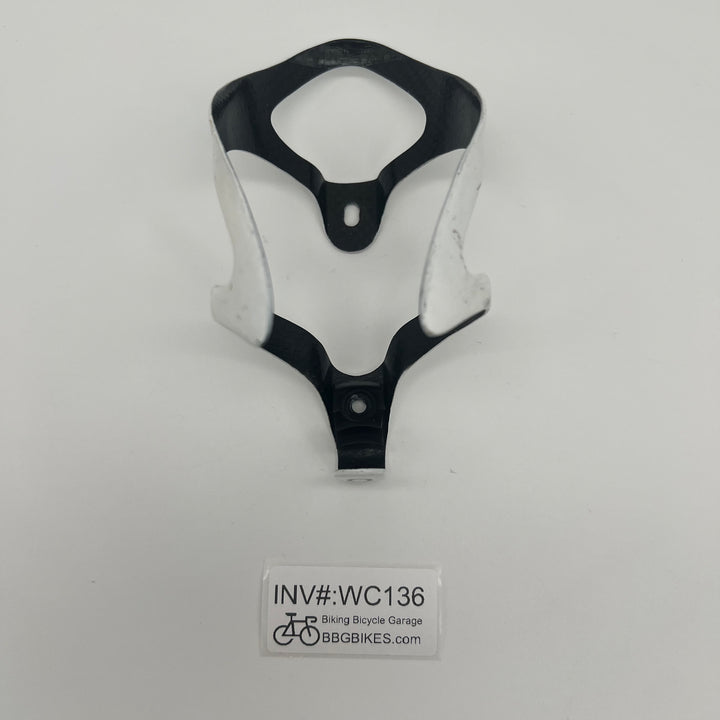 White Forte Carbon Fiber Water Bottle Cage