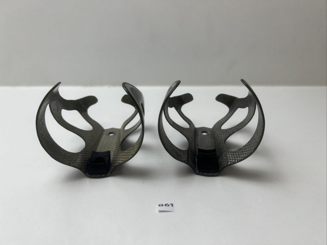 (2) Pair Forte Carbon Bottle Cages Glossy Black 59g