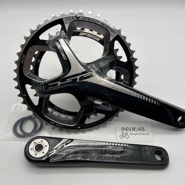 NEW FSA Gossamer Pro Compact Crankset 10/11-Speed 175mm ABS 46/36t BB386 Evo