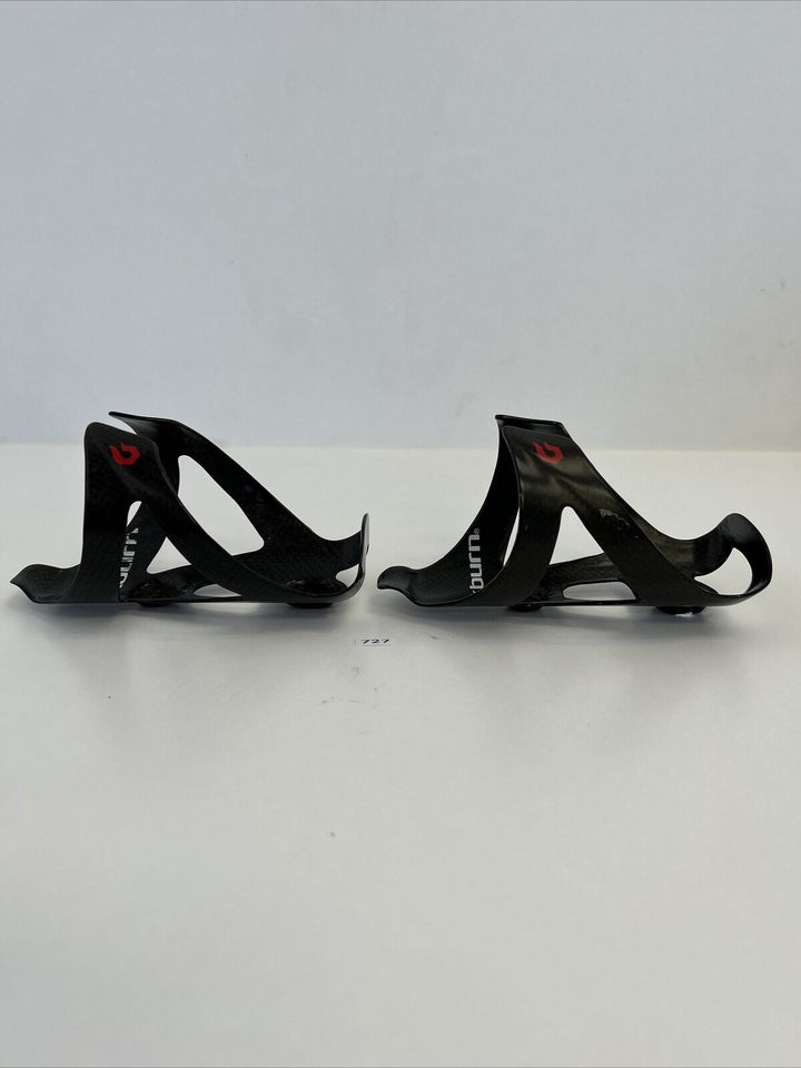 (2) Black Burn Carbon Water Bottle Cage