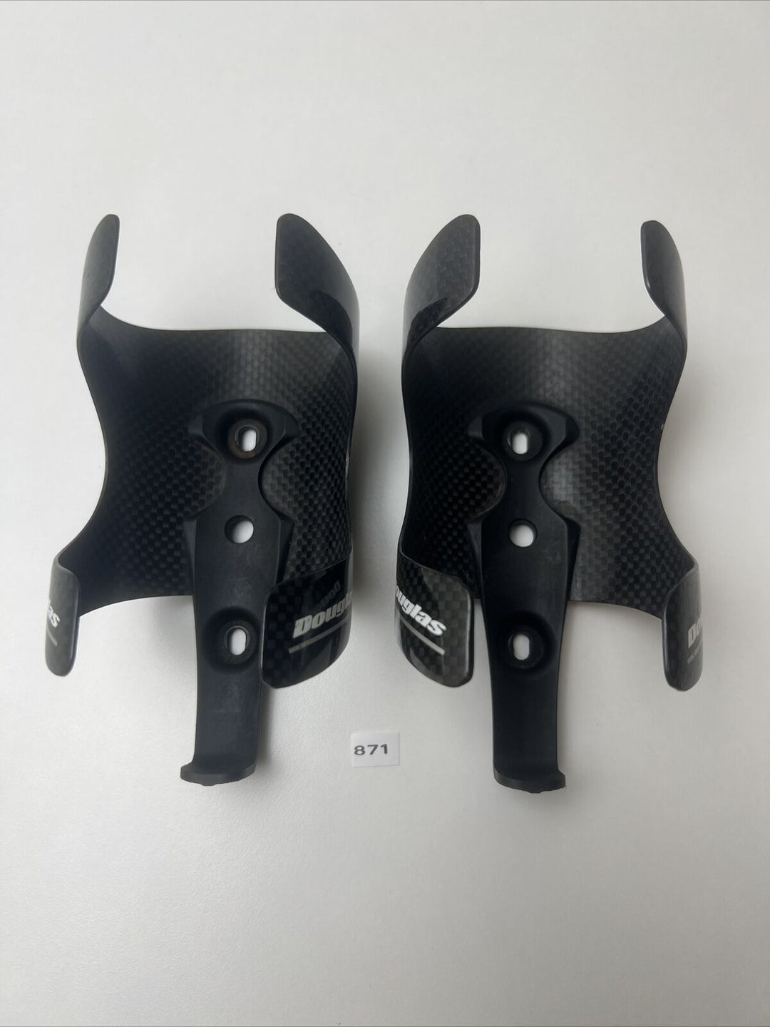 Pair Of Douglas Carbon/plastic Bottle Cage Road Bike, Mtb, Triathlon, Graver 77g