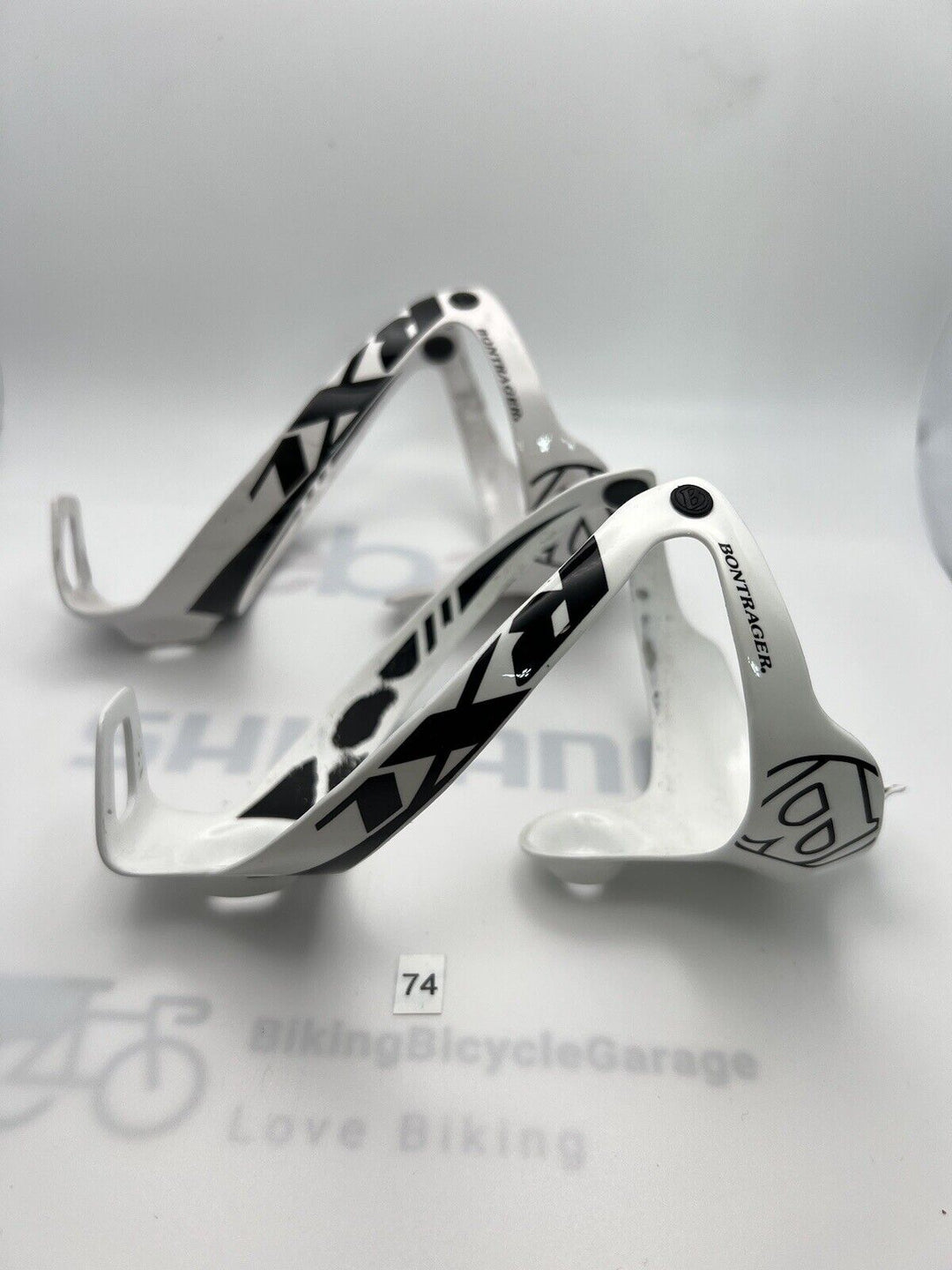 (2) Bontrager RXL Carbon Bottle Cages Glossy White 45g