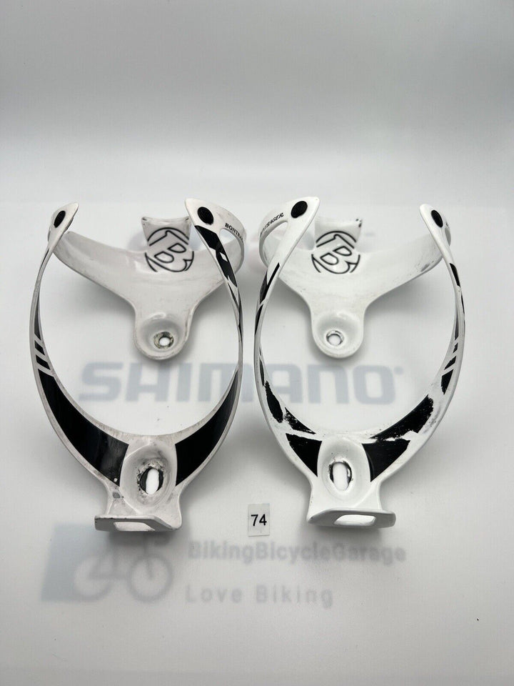 (2) Bontrager RXL Carbon Bottle Cages Glossy White 45g