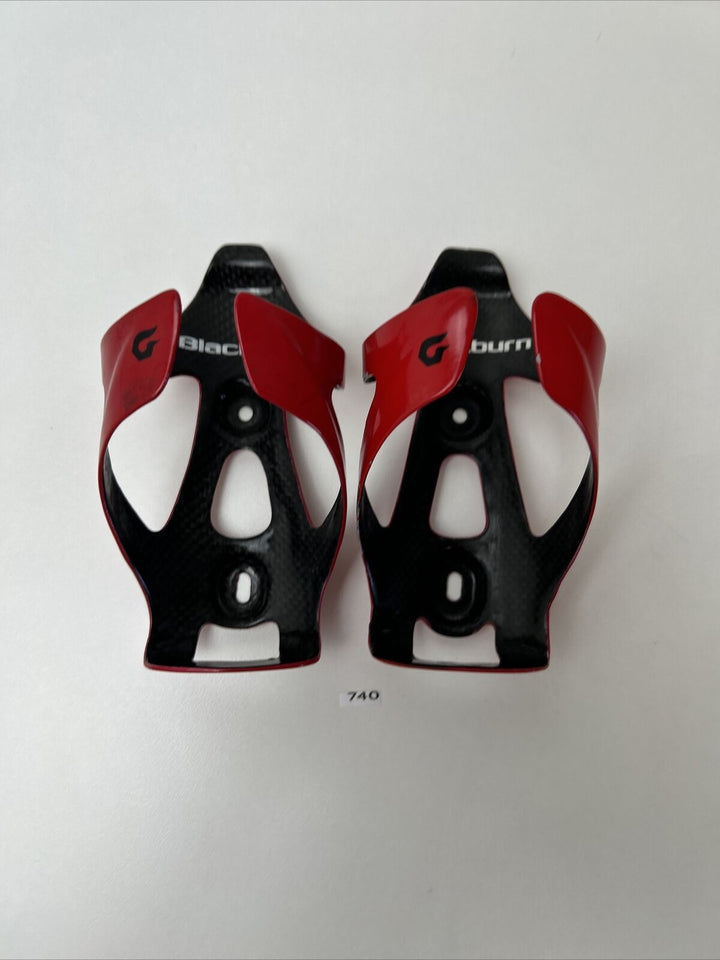 (2) Black Burn Carbon Water Bottle Cage