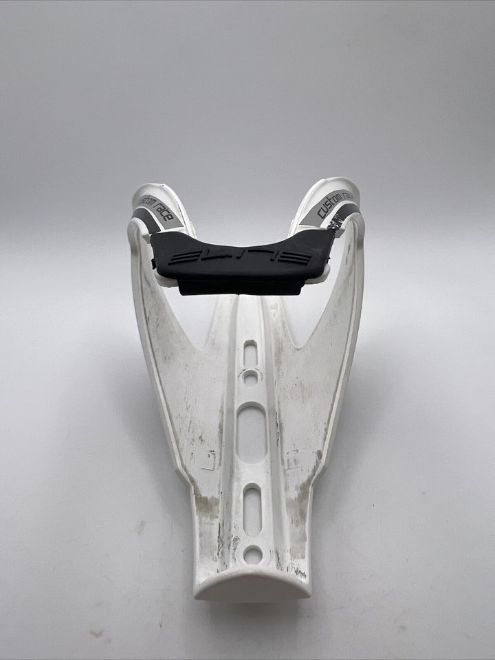 Elite Custom Race Bicycle Water Bottle Cage - White