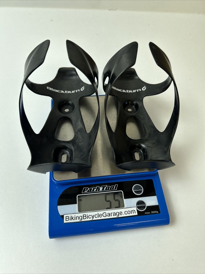 (2) Black Burn Carbon Water Bottle Cage