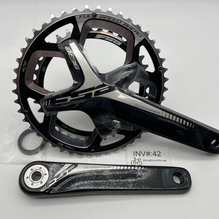 NEW FSA Gossamer Pro Compact Crankset 10/11-Speed 172.5mm ABS 46/36t BB386 Evo