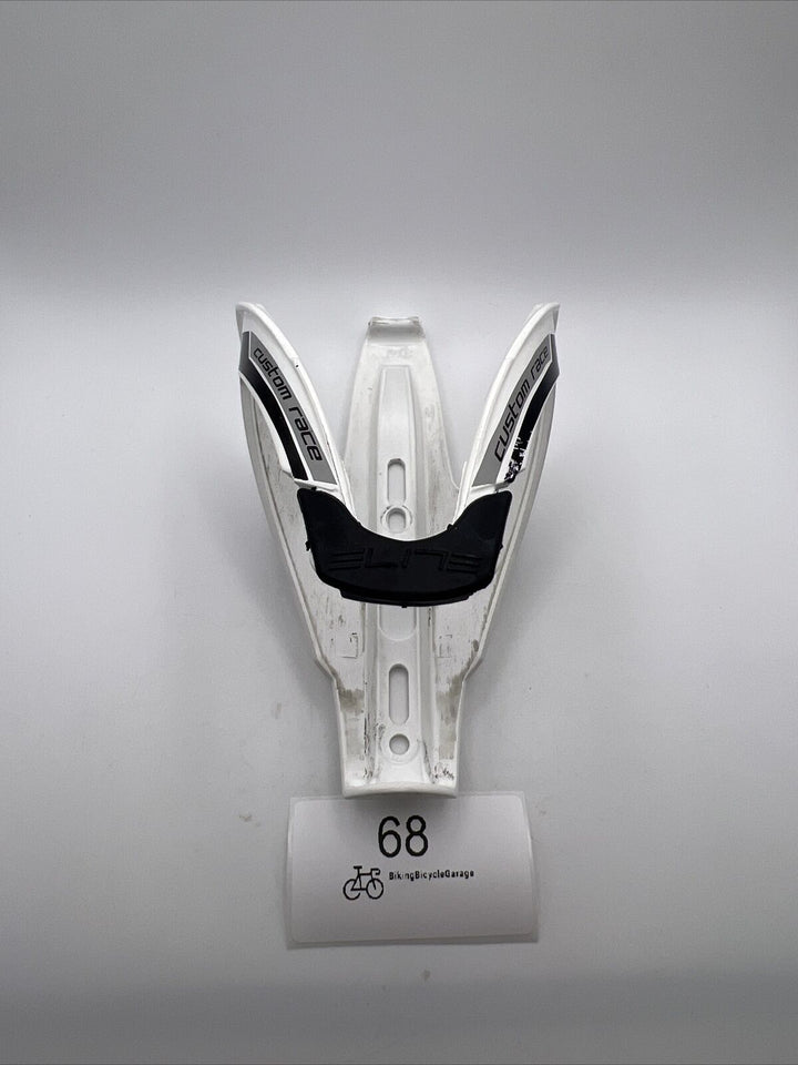 Elite Custom Race Bicycle Water Bottle Cage - White