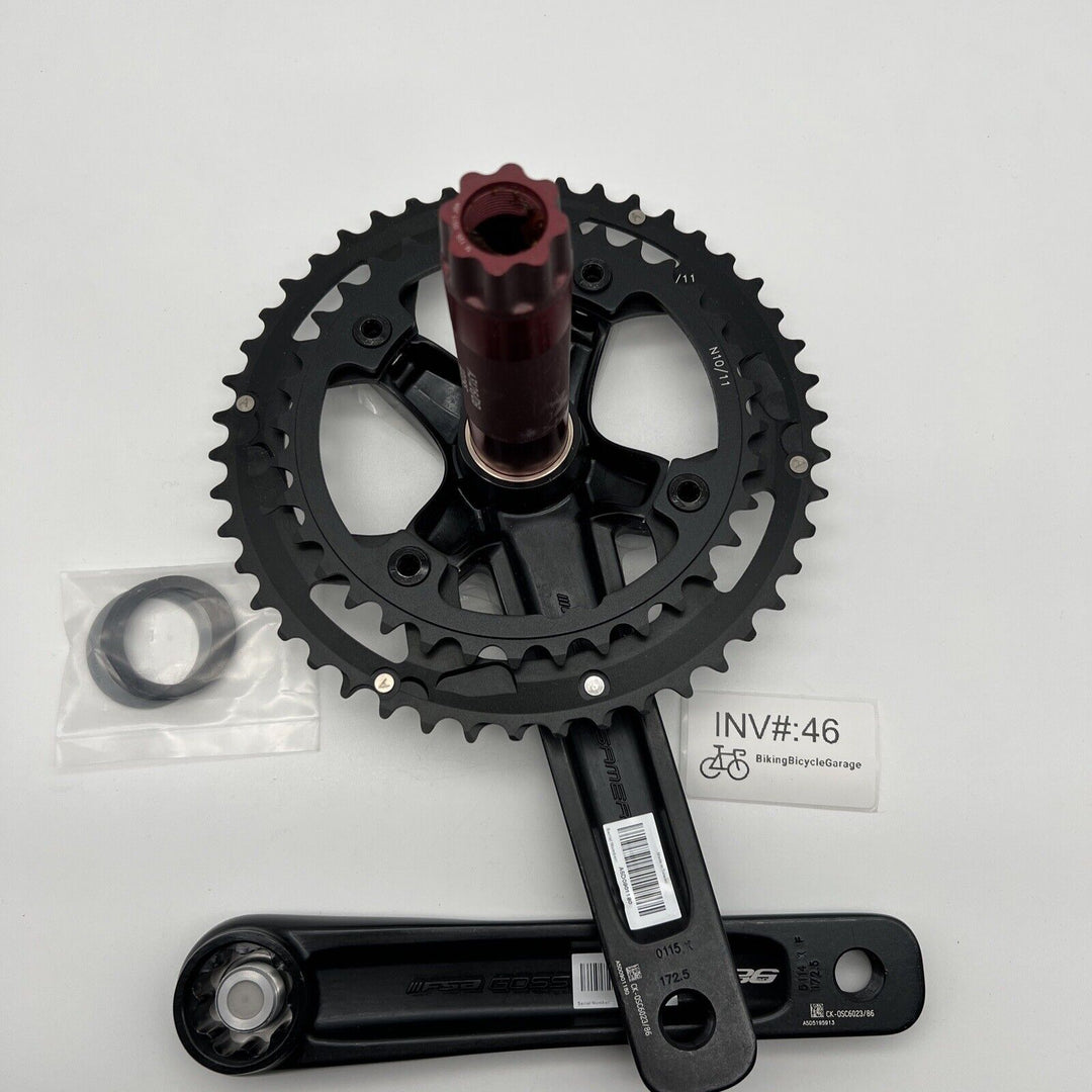 NEW FSA Gossamer Pro Compact Crankset 10/11-Speed 172.5mm ABS 46/36t BB386 Evo