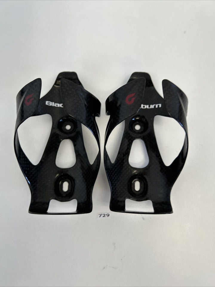 (2) Black Burn Carbon Water Bottle Cage