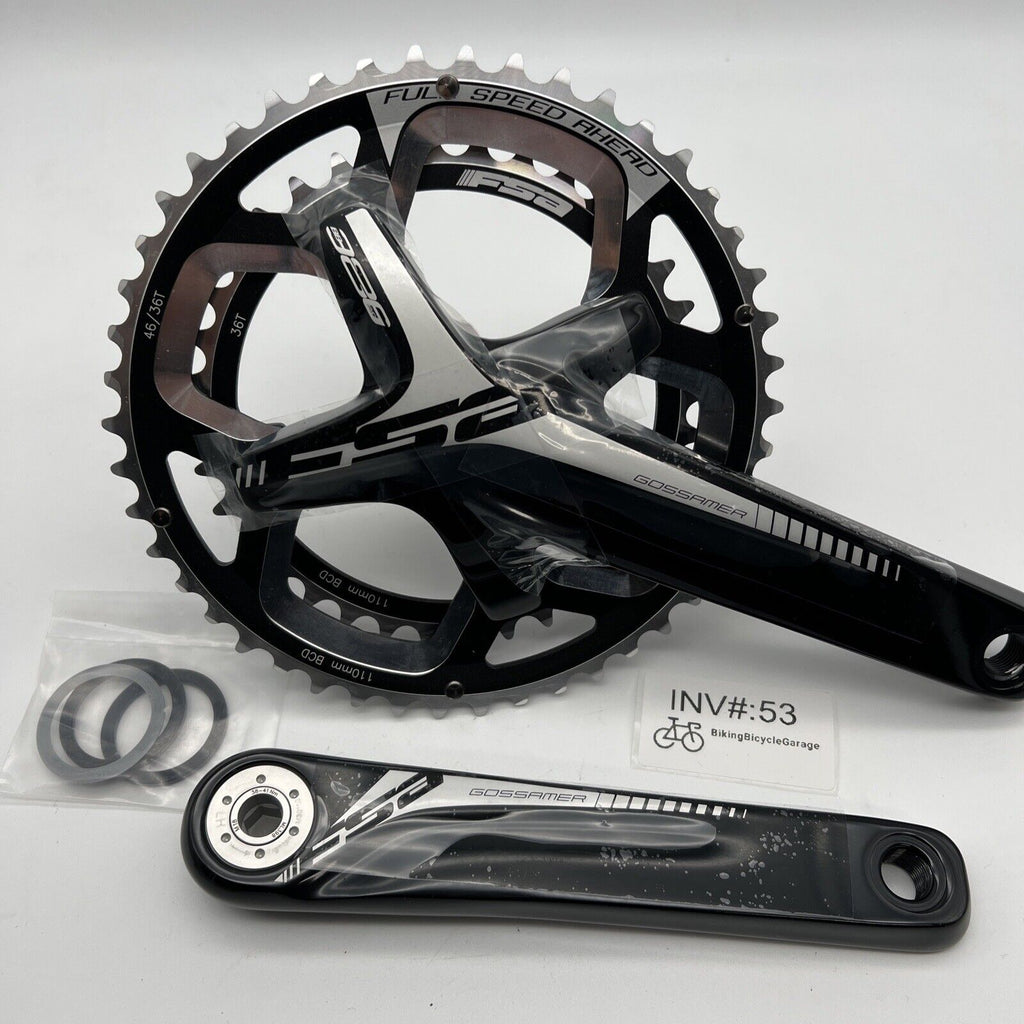 FSA Gossamer Pro（ゴッサマープロ）BB386EVO BB付 新品 Amazon.com : FSA Gossamer Pro BB386EVO Crankset 172.5mm 10
