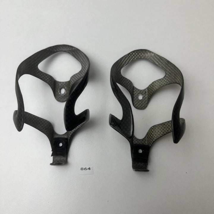 (2) Pair Forte Carbon Bottle Cages Glossy Black 50g