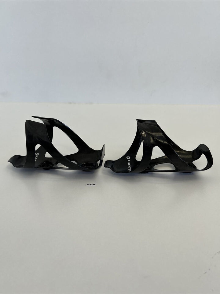 (2) Black Burn Carbon Water Bottle Cage