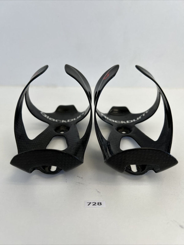 (2) Black Burn Carbon Water Bottle Cage