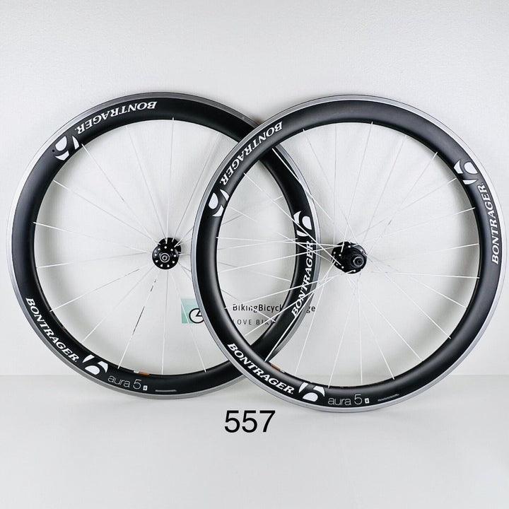 Bontrager Aura 5 Carbon Road Wheel Set Shimano Sram 10 Speed 1,730 Grams