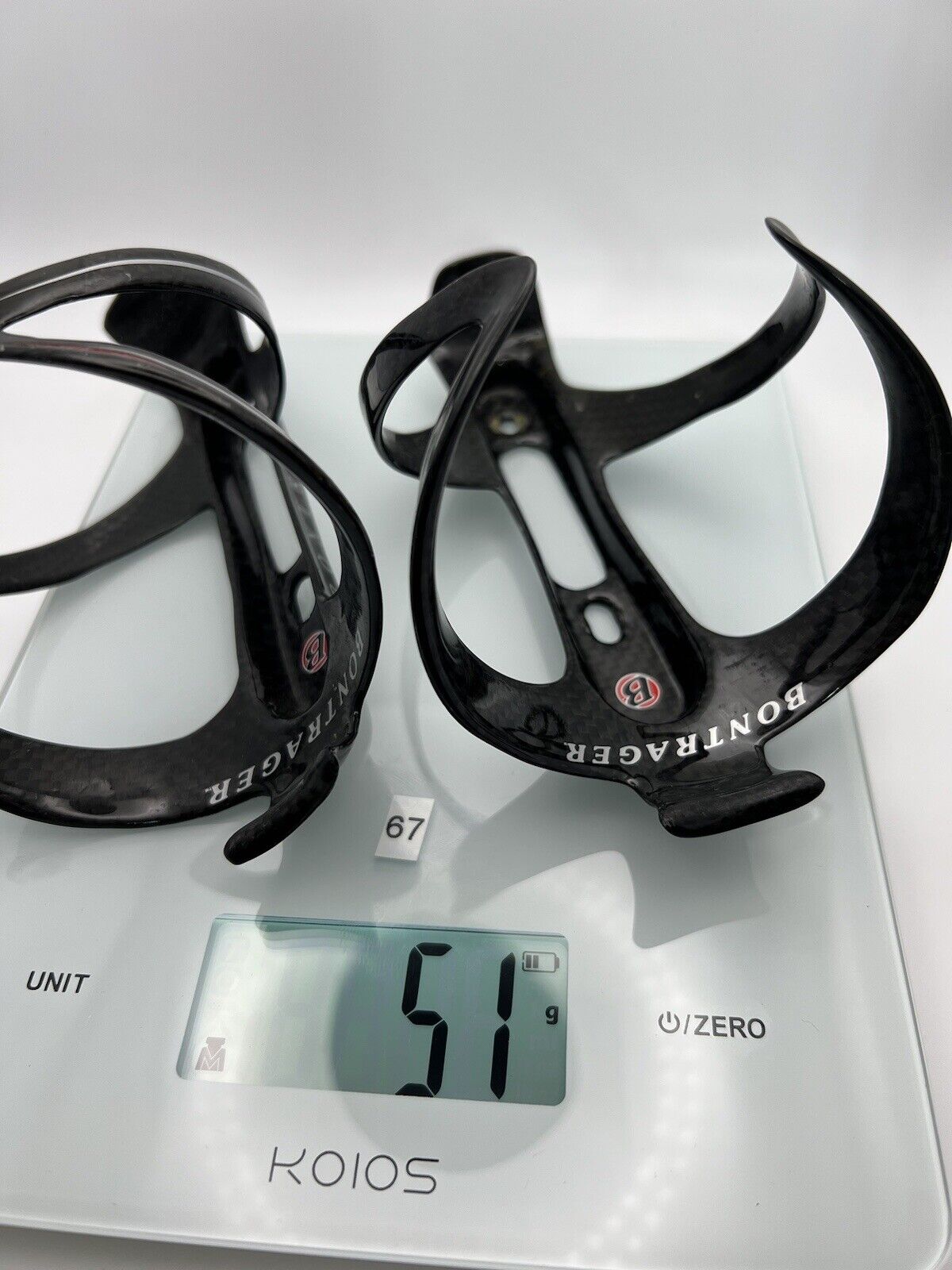 2) Bontrager Race XXX Carbon Water Bottle Cages 51g