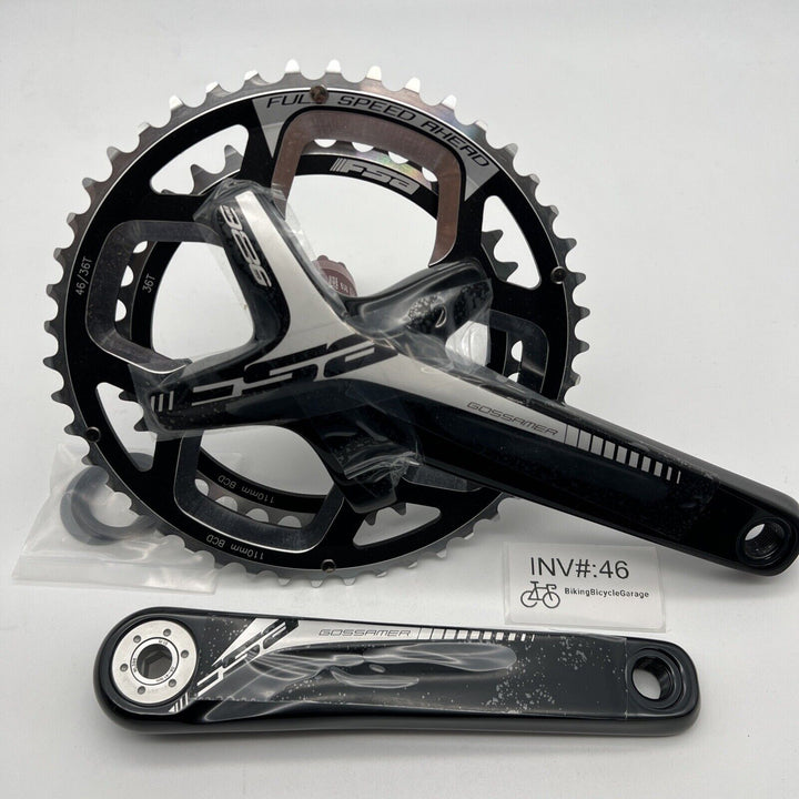 NEW FSA Gossamer Pro Compact Crankset 10/11-Speed 172.5mm ABS 46/36t BB386 Evo