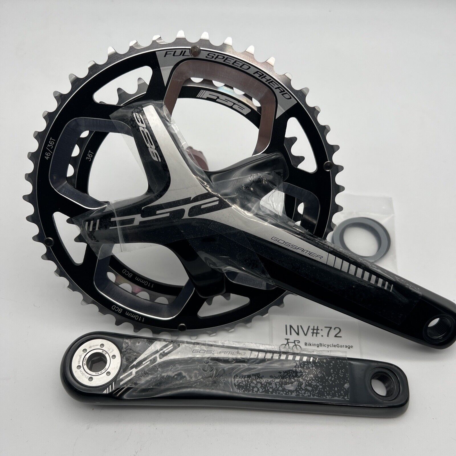 NEW FSA Gossamer Pro Compact Crankset 10/11-Speed 172.5mm ABS 46/36t BB386  Evo