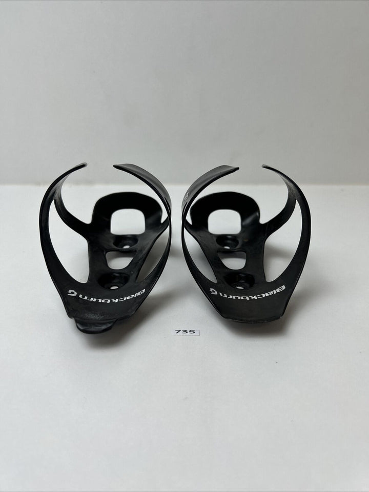 (2) Black Burn Carbon Water Bottle Cage