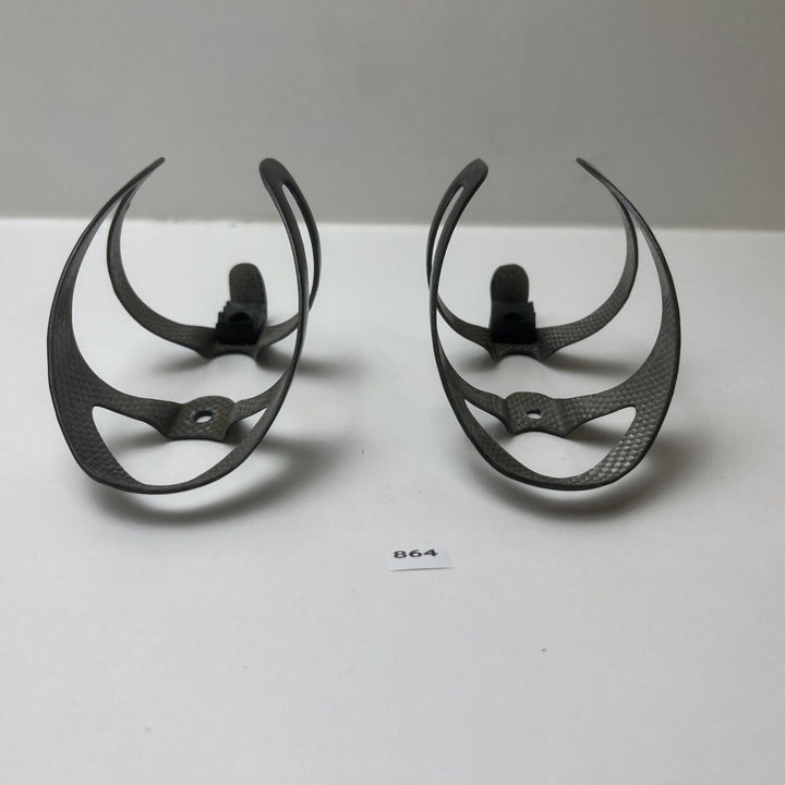 (2) Pair Forte Carbon Bottle Cages Glossy Black 50g