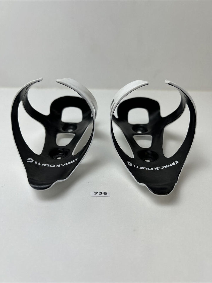 (2) Black Burn Carbon Water Bottle Cage