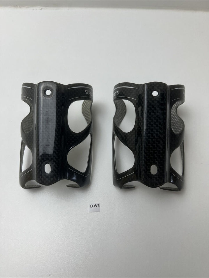 (2) Pair Forte Carbon Bottle Cages Glossy Black 59g