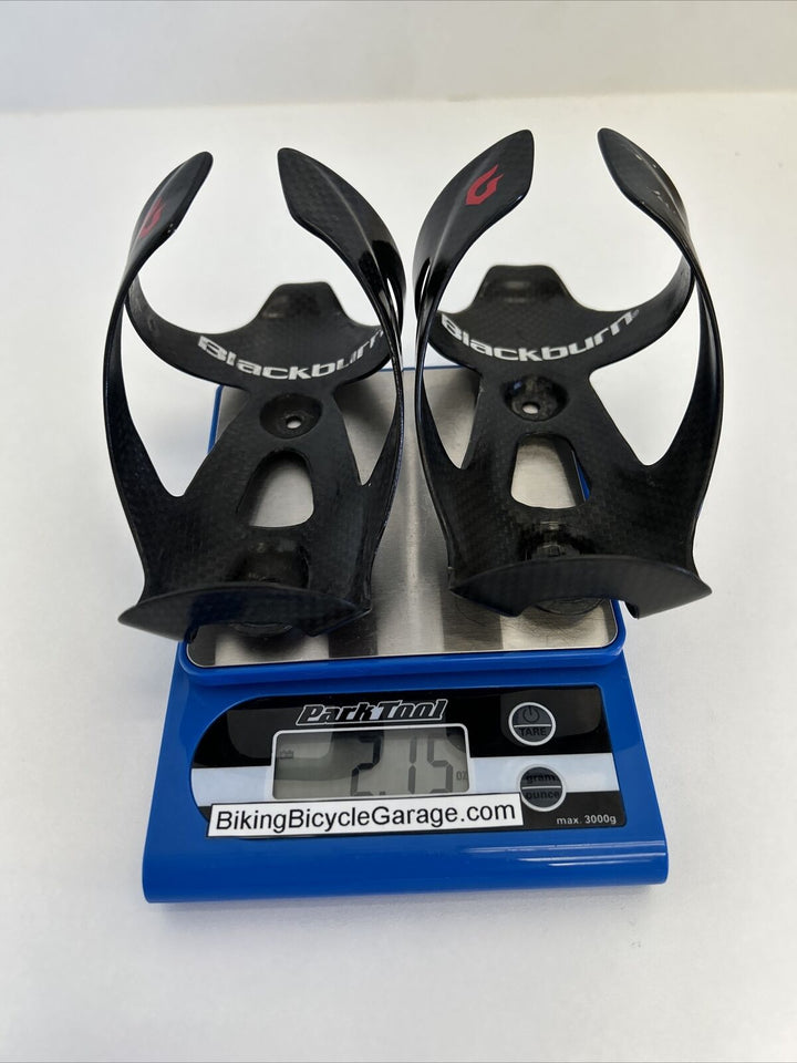 (2) Black Burn Carbon Water Bottle Cage