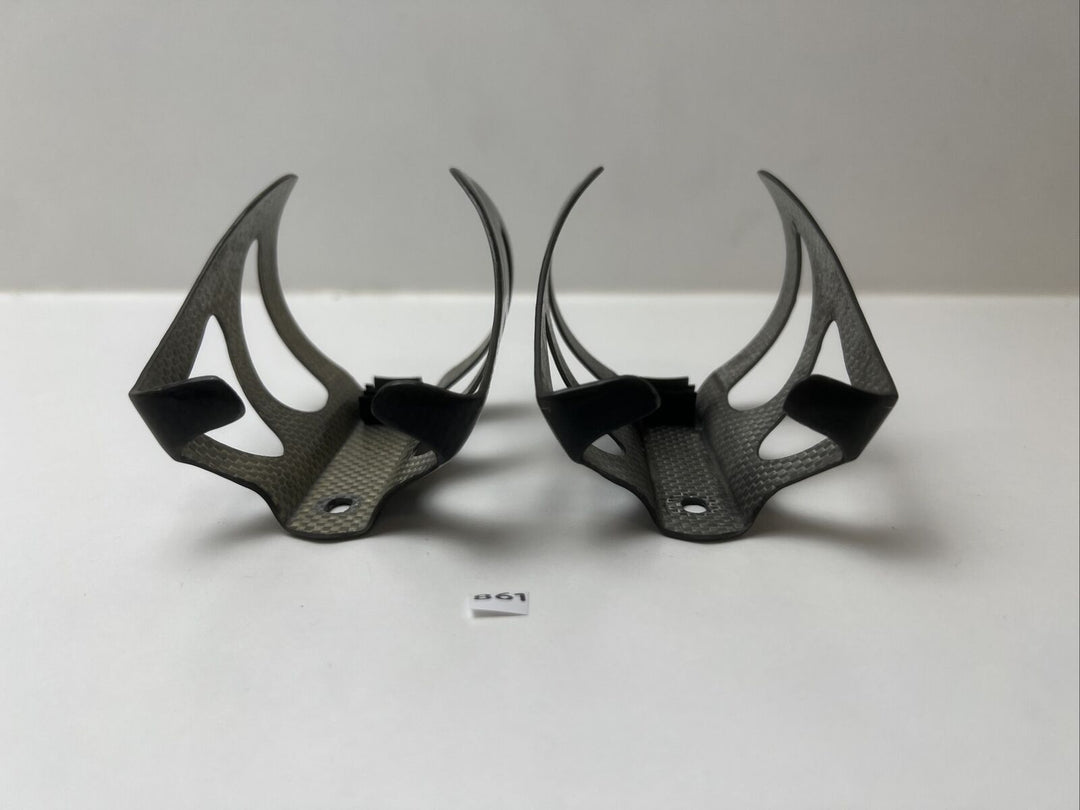 (2) Pair Forte Carbon Bottle Cages Glossy Black 59g