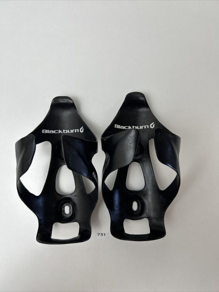 (2) Black Burn Carbon Water Bottle Cage