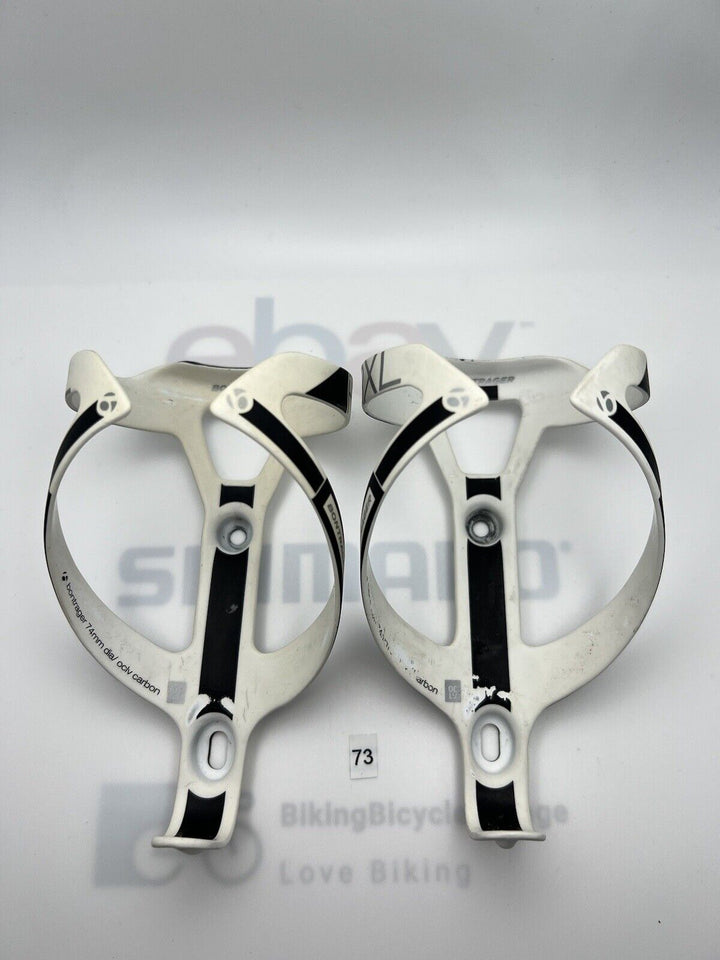 (2) Bontrager RXL Carbon Bottle Cages Matte White 54g