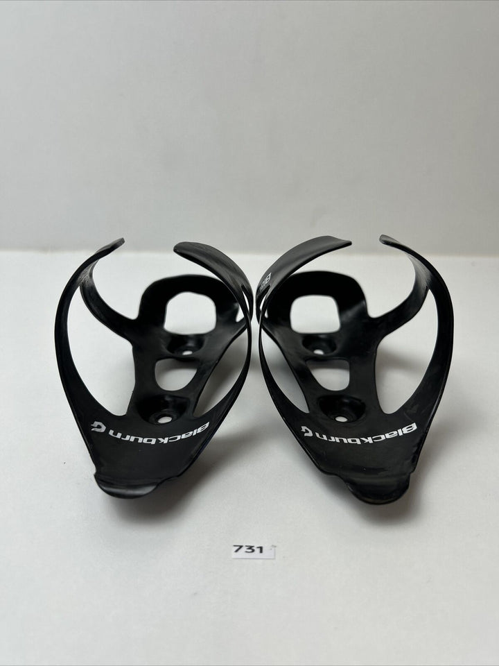 (2) Black Burn Carbon Water Bottle Cage