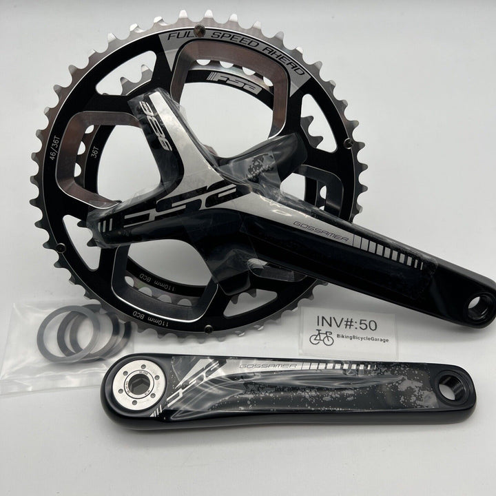 NEW FSA Gossamer Pro Compact Crankset 10/11-Speed 175mm ABS 46/36t BB386 Evo