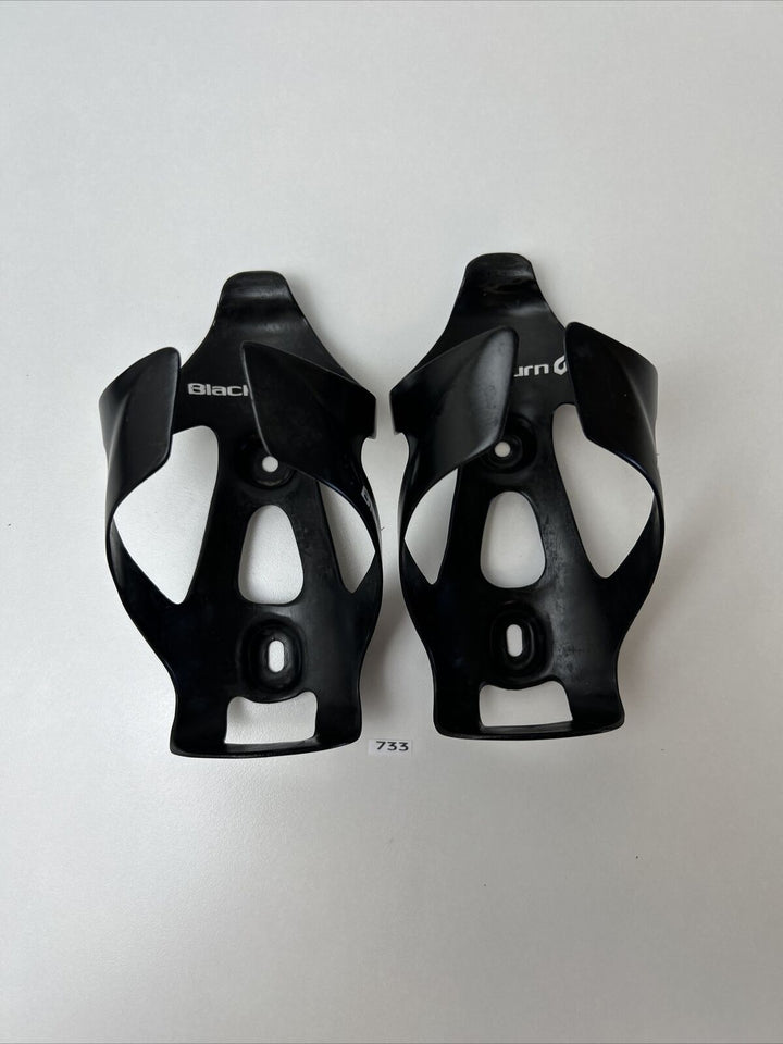 (2) Black Burn Carbon Water Bottle Cage