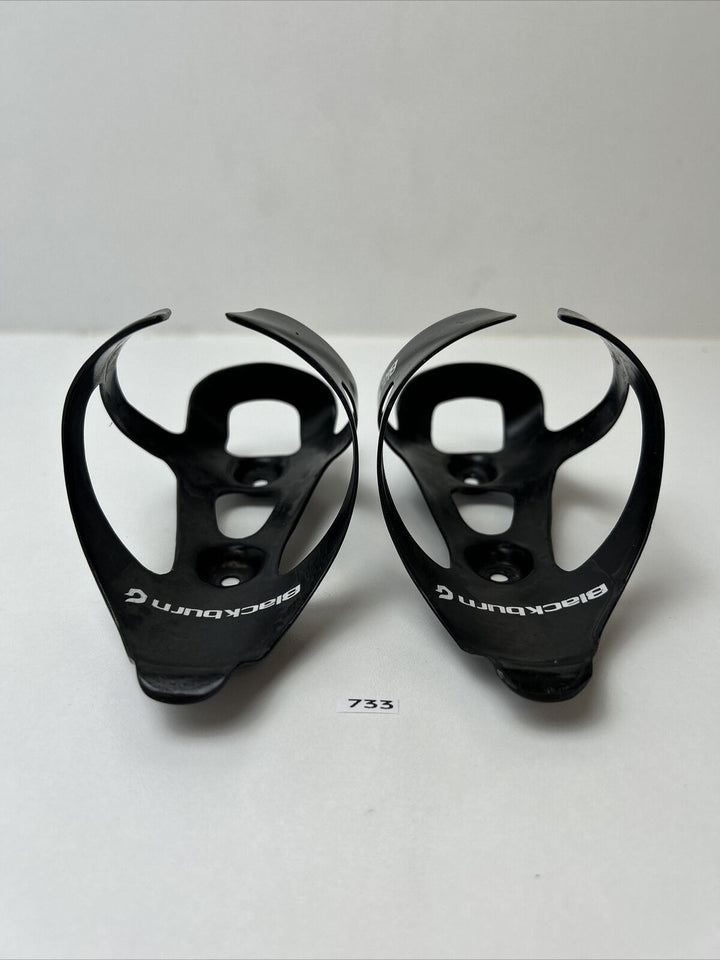 (2) Black Burn Carbon Water Bottle Cage