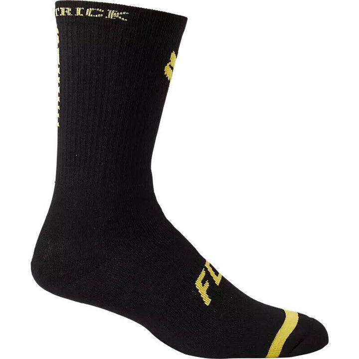 Fox Racing Defend Super Trick 8" Crew Socks Black Size: S/M Fox Dealer