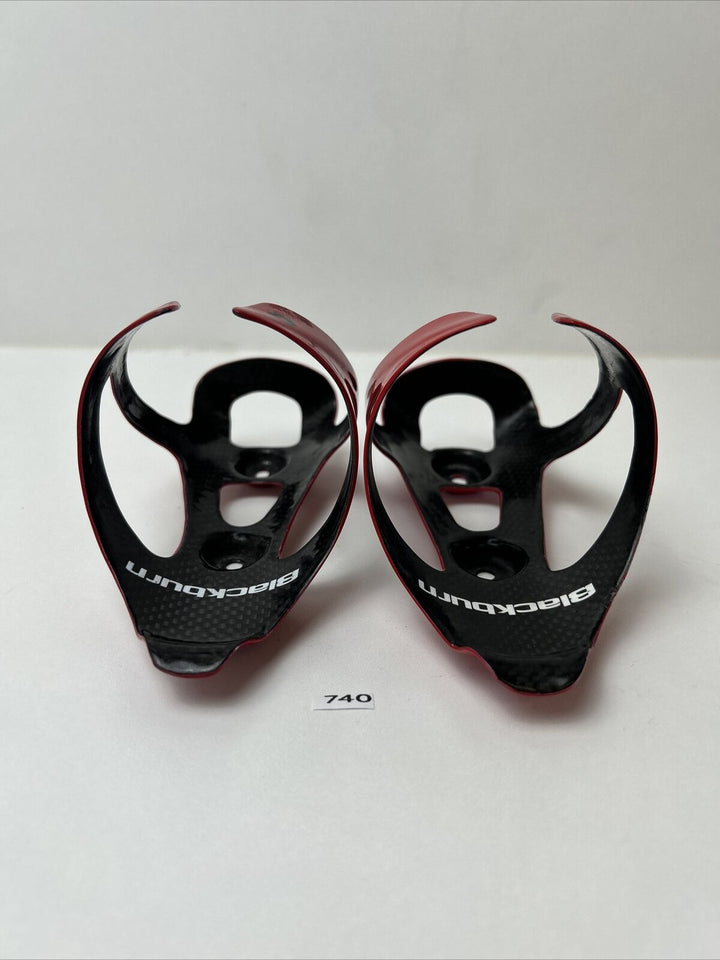 (2) Black Burn Carbon Water Bottle Cage