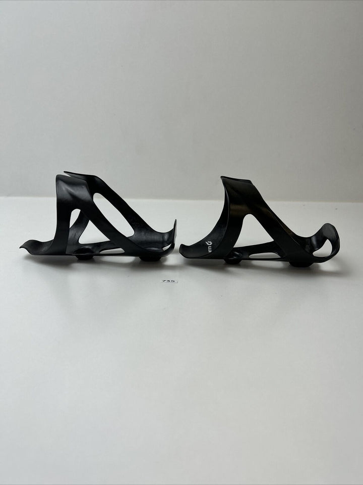 (2) Black Burn Carbon Water Bottle Cage