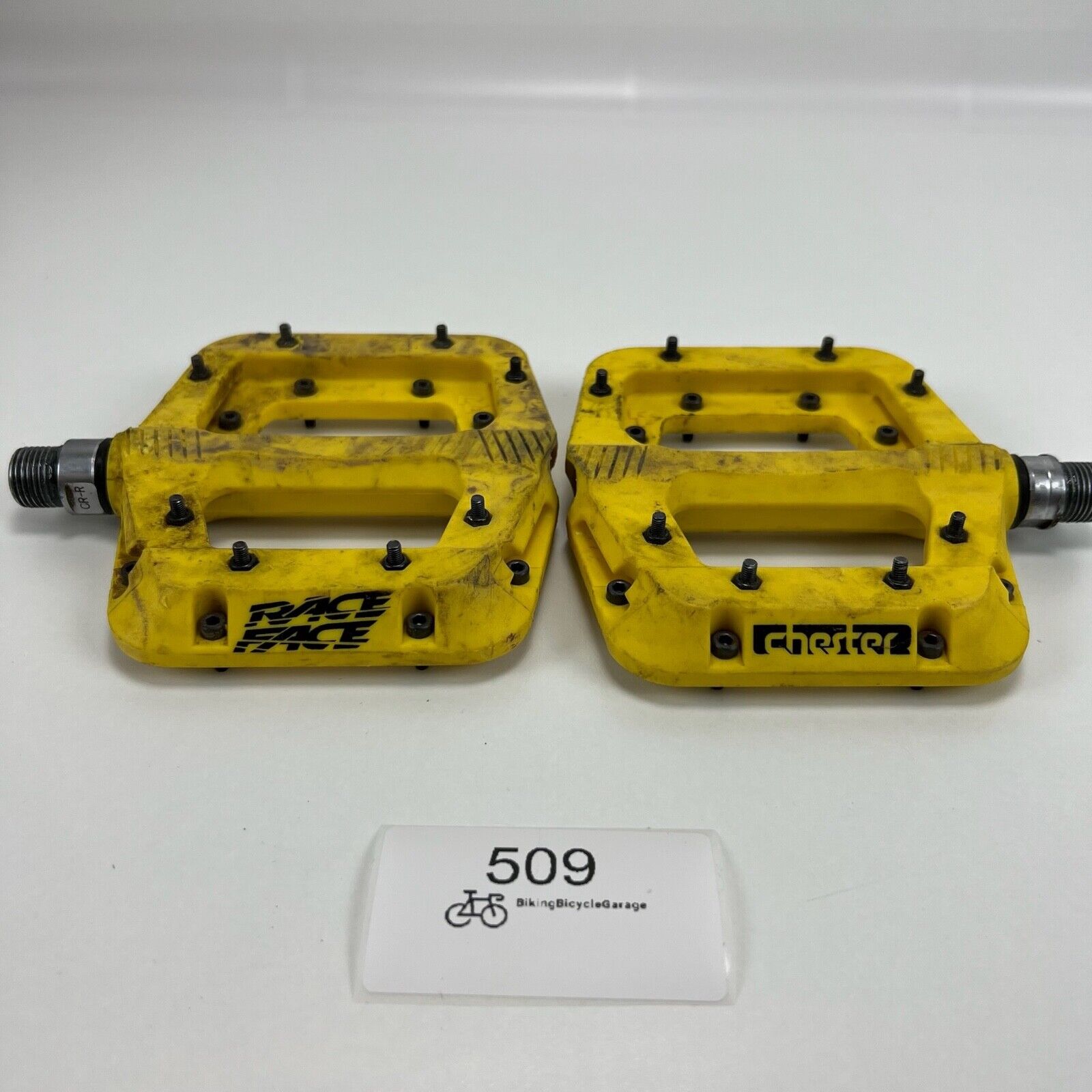 Race Face Chester Pedals Platform Flat MTB Bike Yellow