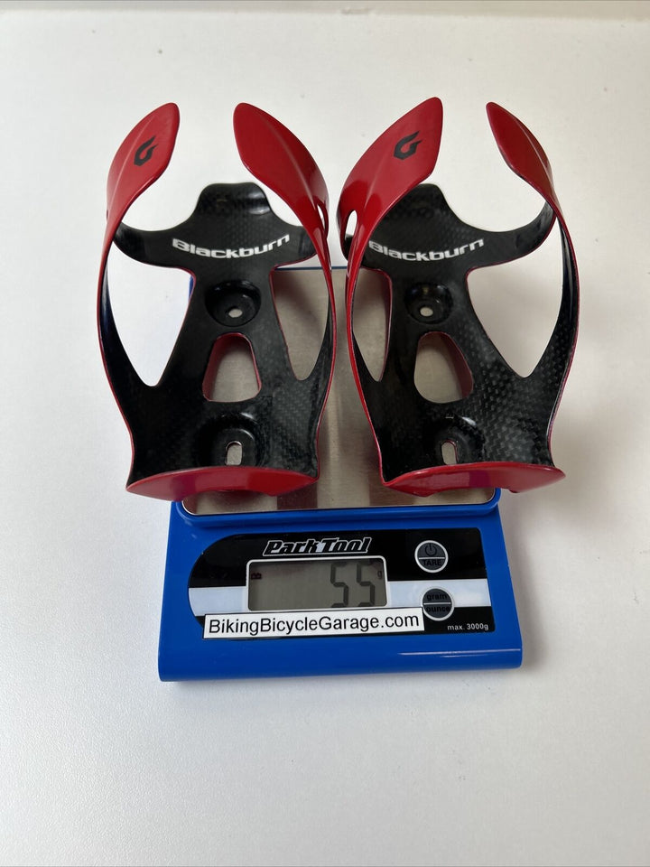 (2) Black Burn Carbon Water Bottle Cage