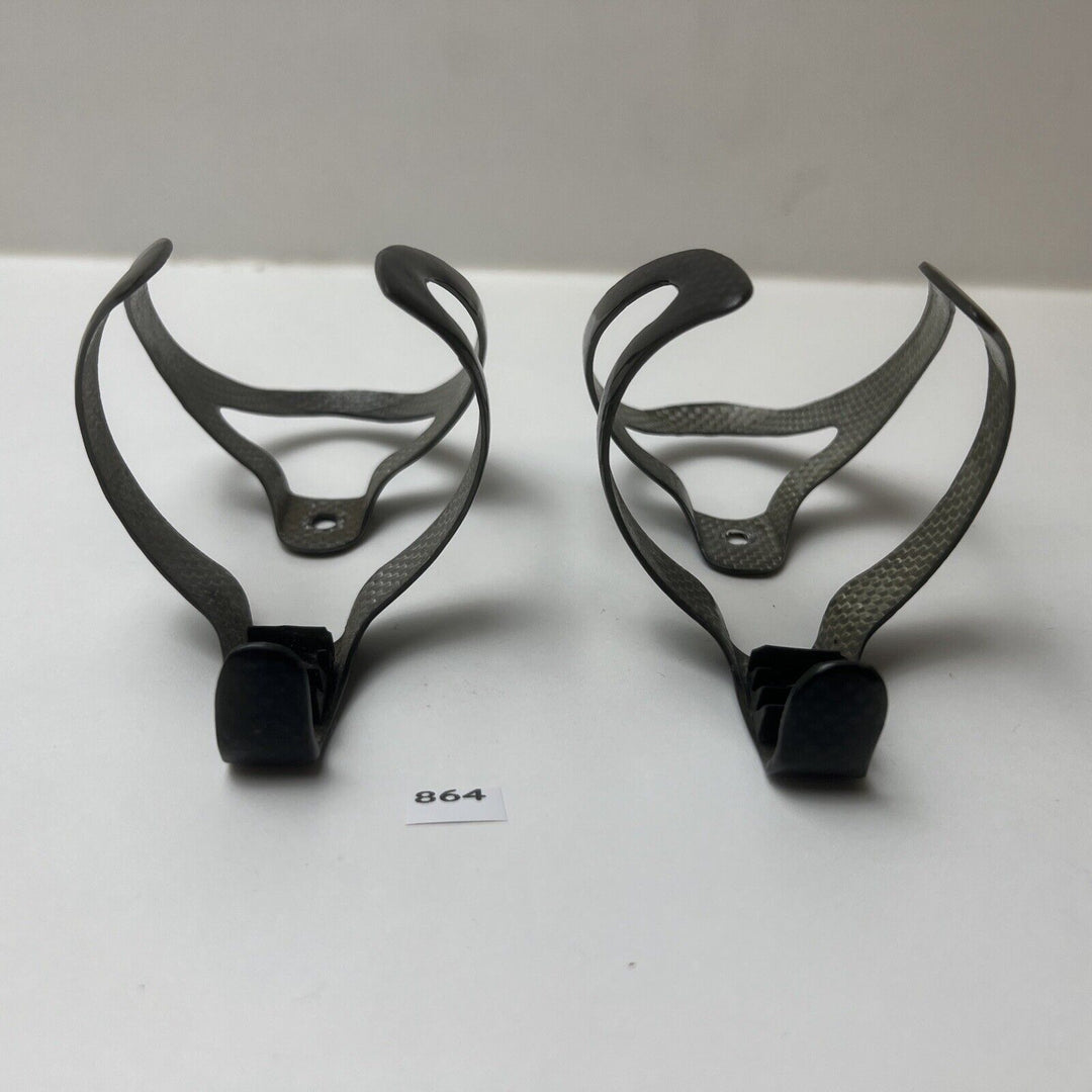 (2) Pair Forte Carbon Bottle Cages Glossy Black 50g