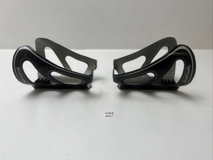 (2) Pair Forte Carbon Bottle Cages Glossy Black 59g