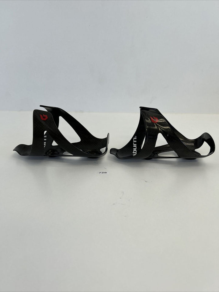 (2) Black Burn Carbon Water Bottle Cage