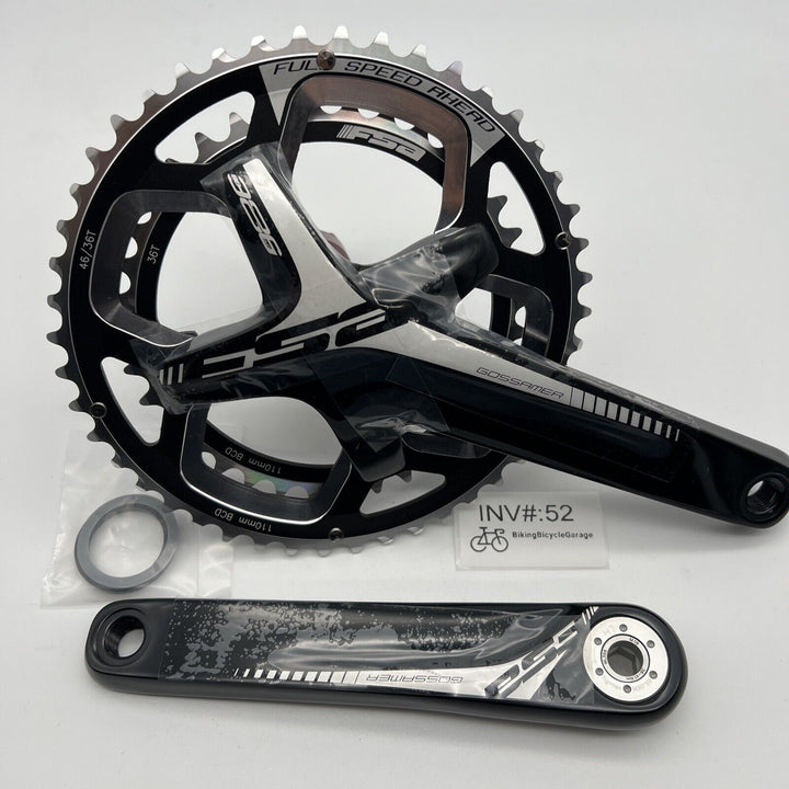 NEW FSA Gossamer Pro Compact Crankset 10/11-Speed 175mm ABS 46/36t BB386 Evo