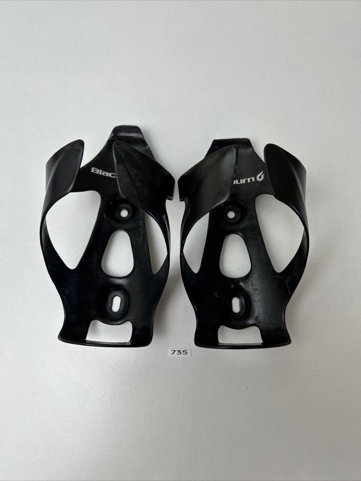 (2) Black Burn Carbon Water Bottle Cage