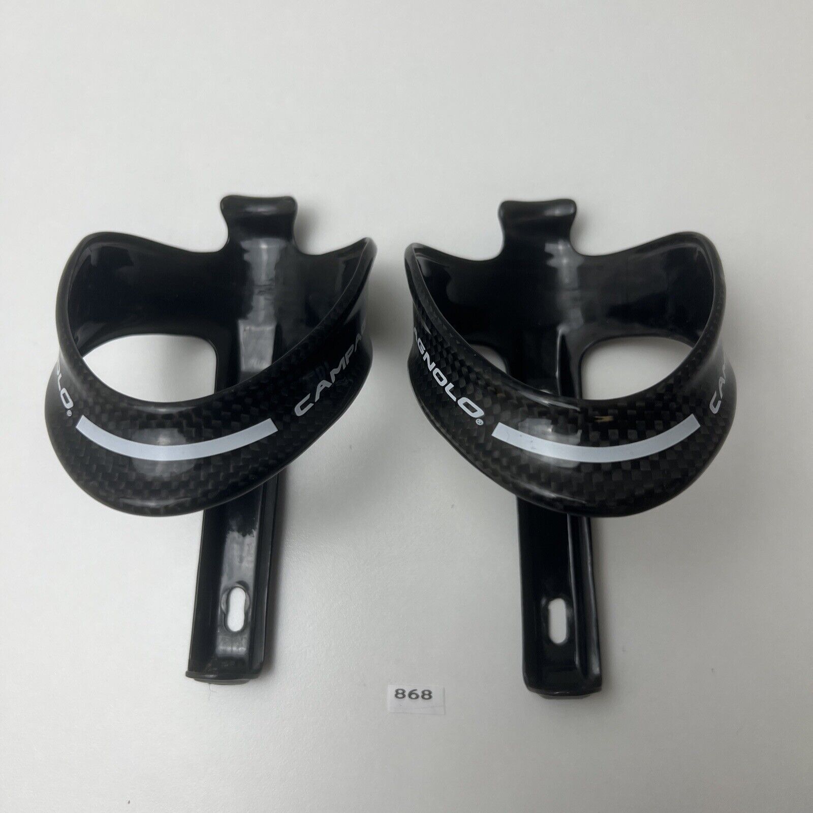 Pair Of Campagnolo Super Record Carbon Fiber Water Bottle