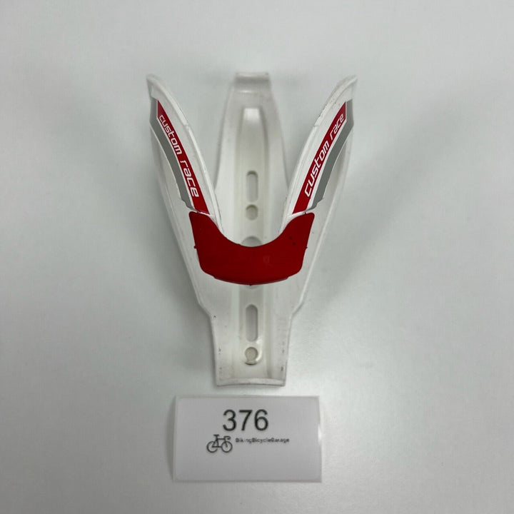 Elite Custom Race Road Bike MTB Bicycle Water Bottle Cage - White / Red