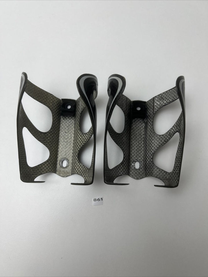 (2) Pair Forte Carbon Bottle Cages Glossy Black 59g