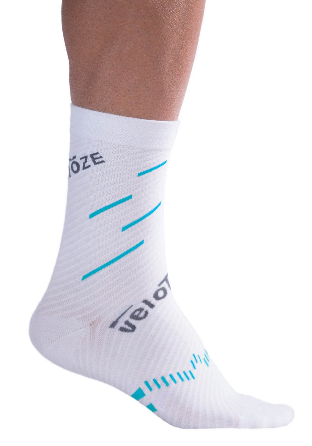 VeloToze Active Compression Coolmax Sock White/Blue - S/M